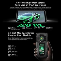 Ulefone Armor 33 Pro Rugged Phone 16GB+512GB Dual Screen Night Vision Android 14