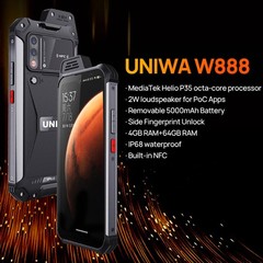 Unlocked 4G LTE Android Rugged Phone NFC Smartphone Mobile Waterproof UNIWA W888