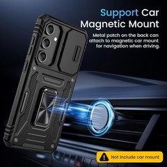 For Samsung Galaxy S24 FE Case with Kickstand & Heavy-Duty Shockproof Hard Cover