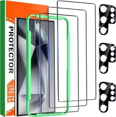 For Samsung Galaxy S24 Ultra Tempered Glass Screen and Camera Lens Protector 3+3