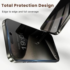 2 Pack True Privacy Screen Protector for iPhone 15 Pro Max 6.8 Inch, Case Compat
