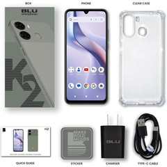BLU K2 K0210WW 64GB GSM Unlocked Android Smartphone – Green