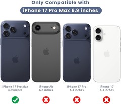 iPhone 17 Pro Max Screen Protector (6.9 inches) with Camera Protector [2+2+2 Pac