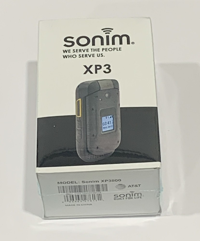New Sonim XP3 XP3800 AT&T 4G LTE GSM 8GB Rugged Camera Flip Cell Phone Open Box