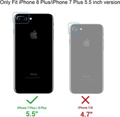For iPhone7 Plus 8 Plus Case Shock Absorption Matte TPU Rubber Silicone Cover