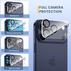 iPhone 17 Pro Max Screen Protector (6.9 inches) with Camera Protector [2+2+2 Pac