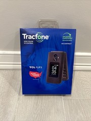 TCL FLIP 3 Tracfone Modern Flip Phone Dual Displays 14 Hour Battery 4G LTE