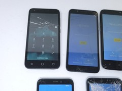 Lot of 11 Various Android Smartphones – For Parts & Cracked – Alcatel / Koobee