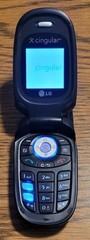LG CG225 – Black and Silver ( Cingular ) Rare Cellular Flip Phone – READ