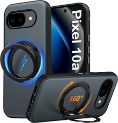 Google Pixel 10a Case with 360°Spin Magnetic Stand, Slim Protective Case, Slate