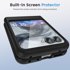 Slim Hard Phone Case for Motorola Razr 2024/2025 with Built-in Screen Protector