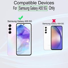 2PCS Screen Protector & Camera Lens Protector for Samsung Galaxy A55 5G 6.6 Inch