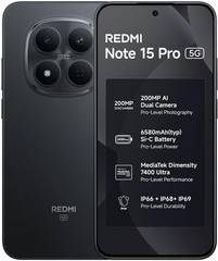 REDMI Note 15 Pro 5G ( Black, 8GB+256GB) Dimensity 7400-Ultra Global Version