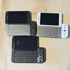 3-HTC Dream DREA100-Google G1 T-Mobile Slider CellPhone UNTESTED NoCharger As Is