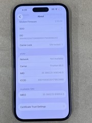Apple iPhone 15 128GB A2846 (MTLV3LL/A) Black-SimLock-100% BATT-N324