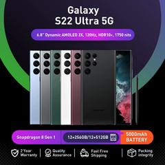 NEW Samsung Galaxy S22 Ultra 5G SM-S908U 128GB/256GB/512GB Factory Unlocked