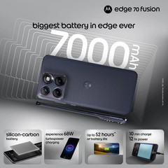 MOTOROLA Edge 70 Fusion (SILHOUETTE, 12+256GB) Snapdragon® 7s Gen 4 SmartPhone.