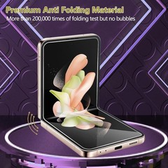 Samsung Galaxy Z Flip 5 Screen Protector Flexible Film, Tempered Glass 4 in 1