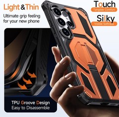 Strong Magnetic & Built-in Stand for Samsung Galaxy S25 Ultra Case, Shockproof