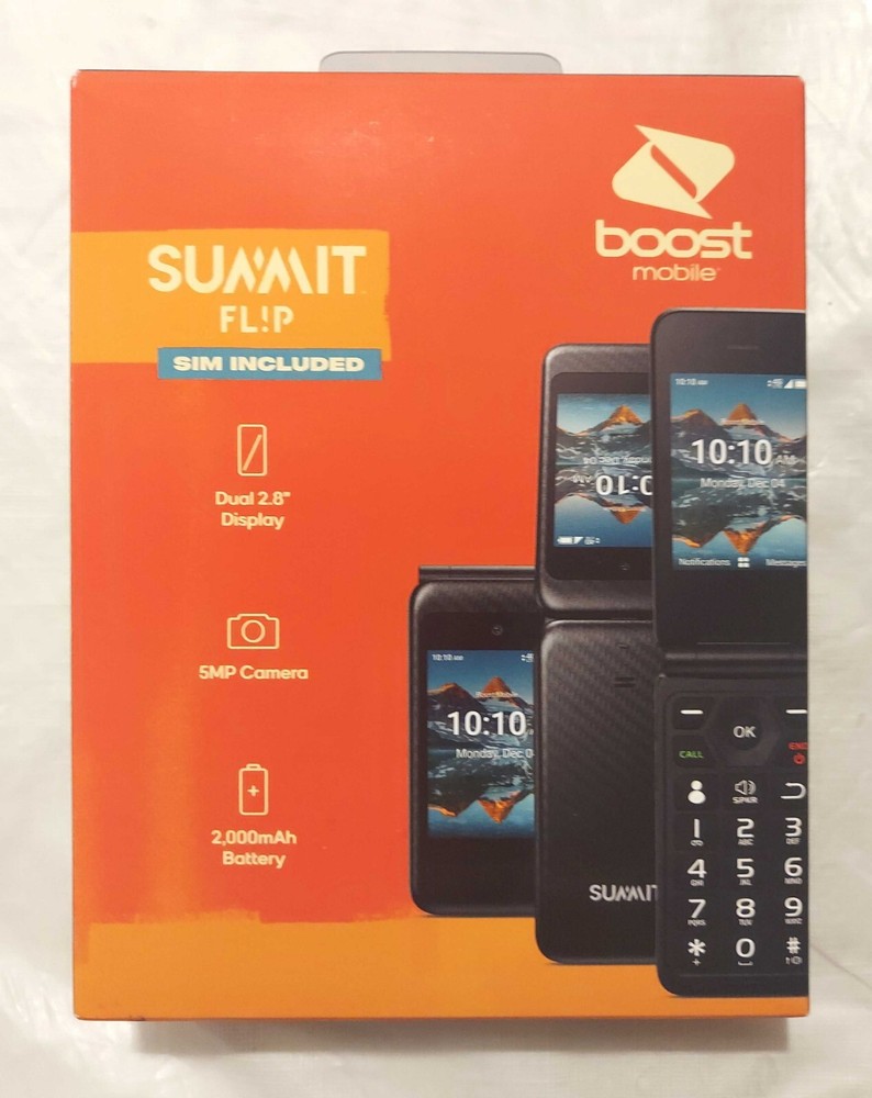 @ Boost Mobile Summit Flip Phone SLD06D, 2.8″ 5MP, Network Locked to Boost 🆕