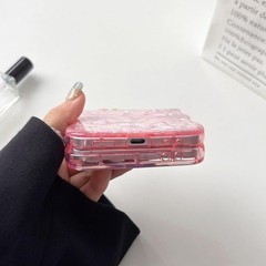 Wave Butterfly Case for Samsung Galaxy Z Flip 7 5G, Cute Shiny Glitter Cover