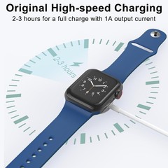 2Pack 5ft/1.5m Apple Watch Charger USB Magnetic Wireless Fast iWatch Charger Por