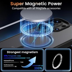For Samsung Galaxy S26 Ultra Magnetic Matte Case 6.9-Inch Slim Translucent Black