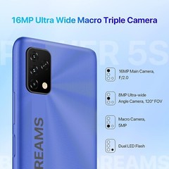 UMIDIGI Power 5S 4GB + 32GB Unlocked cell phone 6.53″ HD+ Full Screen