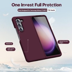 Samsung Galaxy Z Fold 5 Phone Case Liquid Silicone, Cute Thin Slim Soft Rubber G