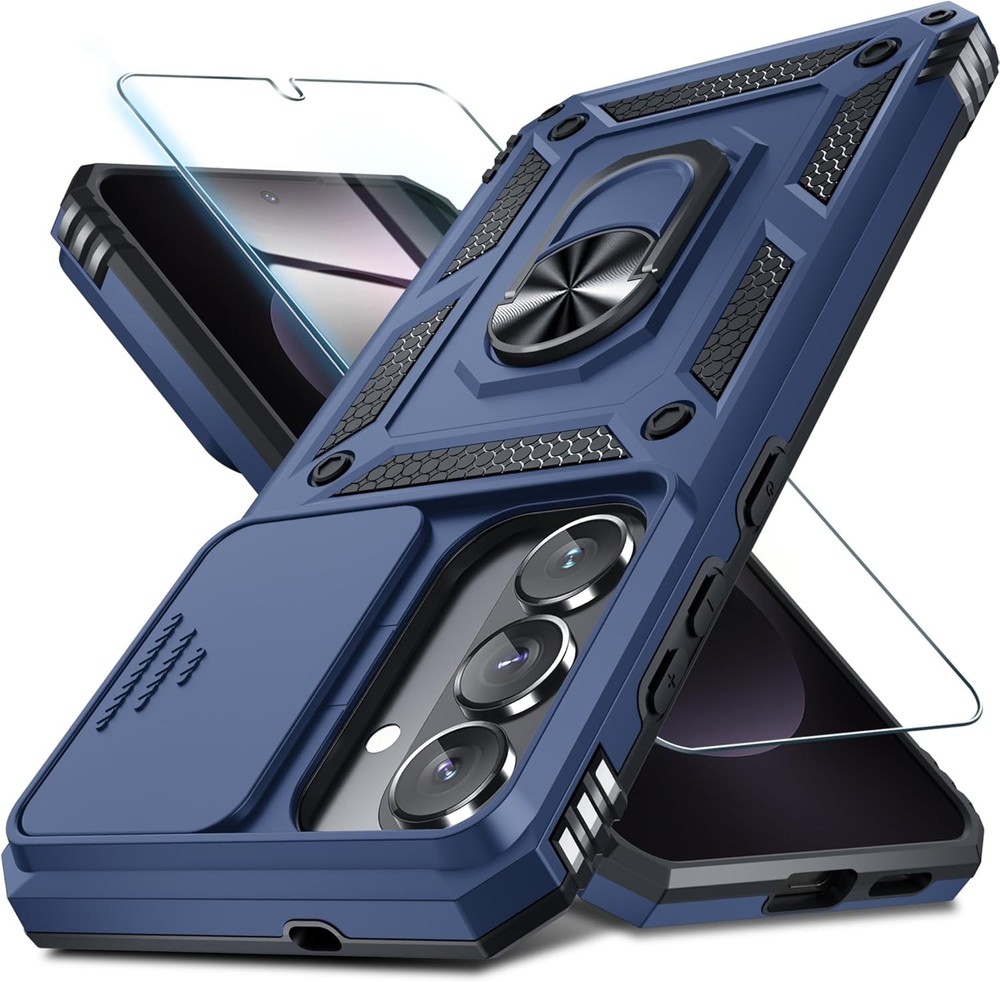 Samsung Galaxy S26 Case Built in Slide Camera Lens Cover + Screen Protector + Ki