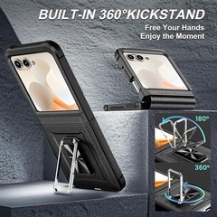 Case & Built-in Screen Protector for Motorola Razr 2026/2025/2024 with Hinge Pro