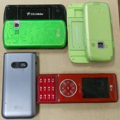 Lot of 4 LG Feature Phones Untested As/Is for Parts or Repair 0324-01M