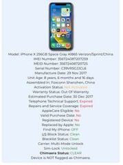 Apple iPhone X – 256 GB – Space Gray A1865 (Unlocked) Authentic Sealed New