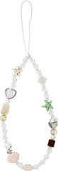 Beaded Camera Wrist Strap Cute Phone Charms Lanyard Pearl Bracelet Keychain Deco