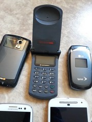 Lot of 7 Mixed Various Brands Cellphones-UNTESTED SOLD AS IS FOR PARTS OR R.
