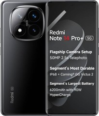 REDMI Note 14 Pro+ Plus 5G Titan Black 512 GB 12 GB RAM Global Version Unlocked