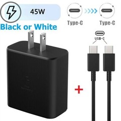 45w PD Power Fast Wall Charger Adapter & Type-C Cable For Samsung Galaxy Phones