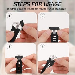 6 Pcs Watch Band Keepers, Silicone Watch Strap Holder Loops for Smart Sport Watc