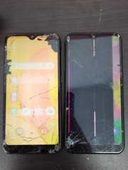 Samsung Galaxy A01 SM-A015A LOT OF X2 PHONES CRACKED FOR PARTS READ B4 BUYING