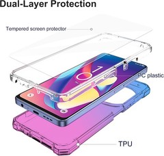 TCL 50 XL 5G Phone Case, TCL 50XL Nxtpaper Phone Case with Screen Protector, Blu