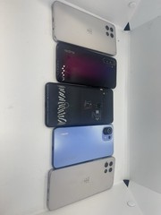LOT OF 5 PHONES REVVL 7 5G X2 XIAOMI MI 11 LITE REALME X50 ALCATEL PARTS