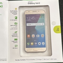 NEW Samsung Galaxy Sol 2 16GB Gold 5in 5MP Android 4G LTE Cricket Wireless