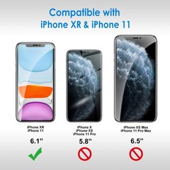 2-Pack Screen Protector for iPhone 11 & iPhone XR 6.1-Inch, Tempered Glass Film