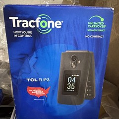 TCL T435D Flip 3 Tracfone Locked Cell Phone, Stone Gray sealed box Free shipping