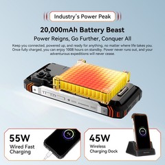 Blackview XPLORE 1 Walkie Talkie 5G AI Rugged Smartphone 36GB+256GB 20000mAh NFC
