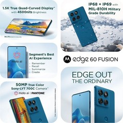 Motorola Edge 60 Fusion | 256GB | 12GB RAM | Blue | Global Version Unlocked