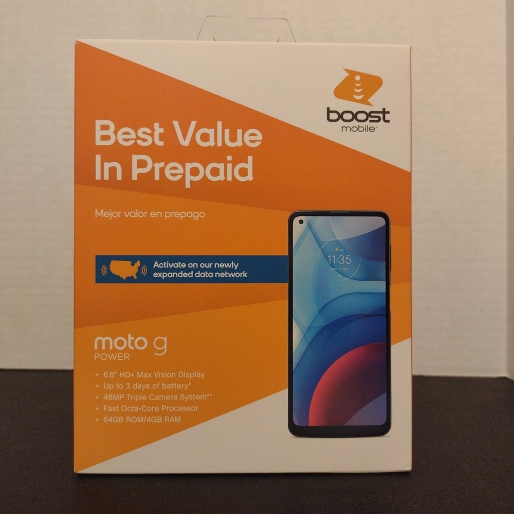 Motorola Moto G Power 2021 – 64 GB – Silver (Boost Mobile) (Single SIM)