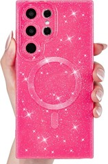 Cute Glittery Hard Case for Samsung Galaxy S24 Ultra – Bling Sparkle Mag Cover