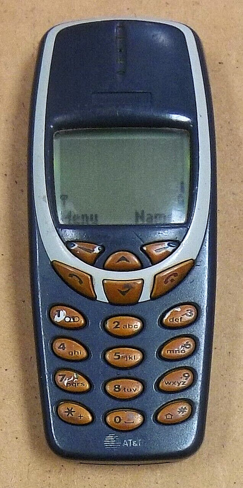 Nokia 3360 – Blue and Gray ( AT&T ) Rare TDMA Cellular Phone / BMC-3