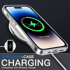 Case for iPhone 14 Pro 6.1-Inch, Non-Yellowing Shockproof Bumper Cover, Clear Ba